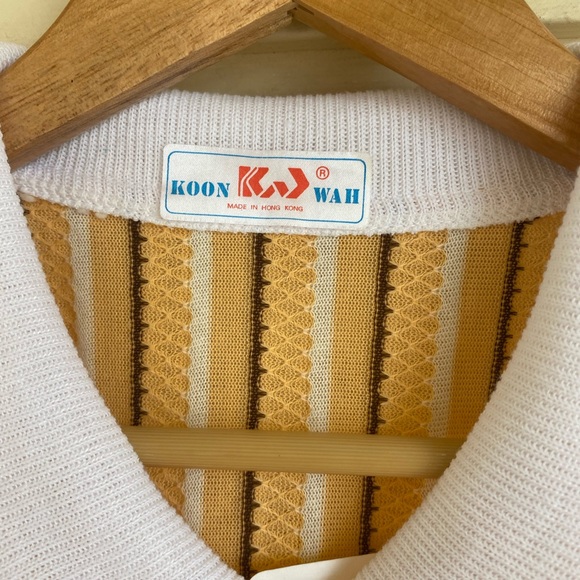 Vintage 80s striped polo size medium - Picture 3 of 6